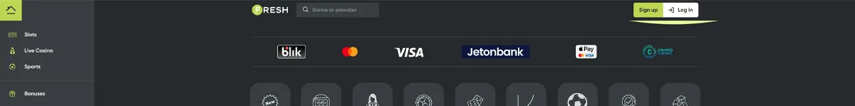 Website Fresh casino